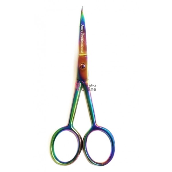Foarfeca de tuns pentru barba si mustata Amy Group Curcubeu